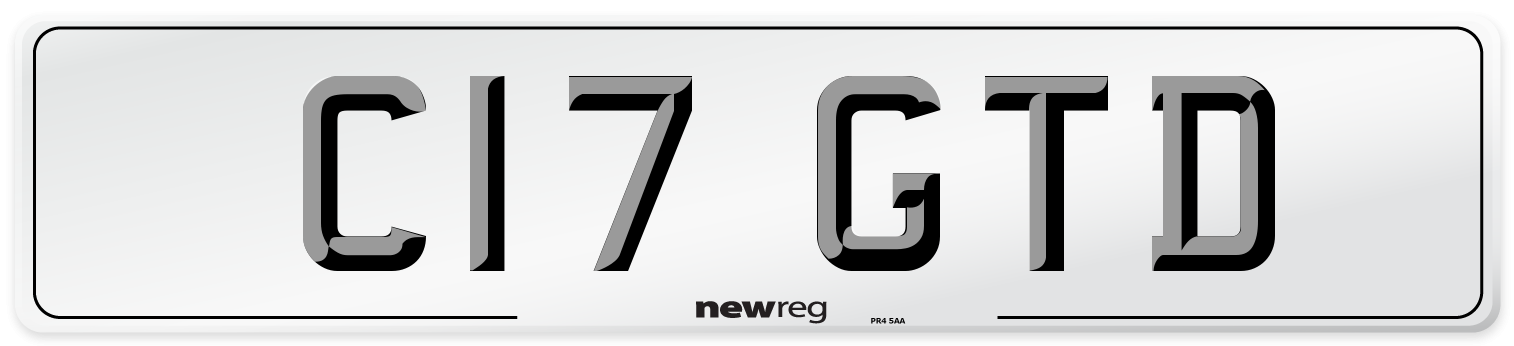 C17 GTD Number Plate from New Reg